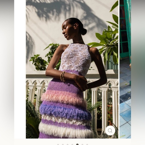 Andreeva Mulitcolor Knit Dress Handmade Unique Size 6 - Picture 2 of 15